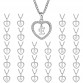 A To Z 26 Letter Necklaces & Pendant Long Chain Heart Necklaces Cubic Zirconia Jewelry  For Girl Fashion And Women's Gifts