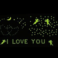 180 Pieces Stars Glow in the Dark Luminous Fluorescent Plastic Cute Wall Decoration for Kid Home