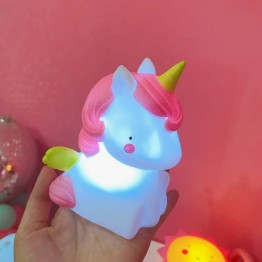 Sleeping Night Lights Unicorn With Small Table Lamp Glow in the Dark Toys