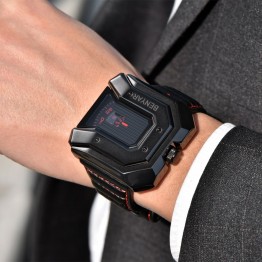 2019 New Design Luxury Brand Waterproof Leather Quartz Clock Male Sports Watches