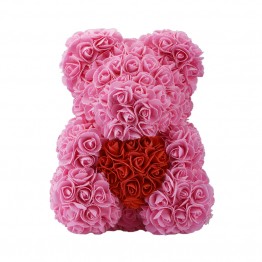 2019 Cheap Creative Big Rose Bear Artificial Flowers Romantic Valentine Gifts for Decoration