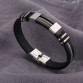 2019 high quality hot sale exquisite graceful stainless steel silicone black bracelet