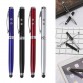 4 in 1 Capacitive Stylus iPad Touch Screen Ballpoint Pen With LED Light Laser Pointer