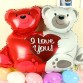 45 cm I Love You bear balloons for happy birthday decoration