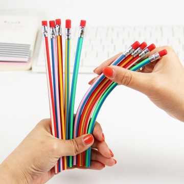5PCS Colorful Magic Bendy Flexible Soft Pencil With Eraser For Kids Writing Gift32404994220