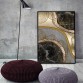 Abstract Golden Canvas Painting On The Wall For Living Room Studio And Home Decoration