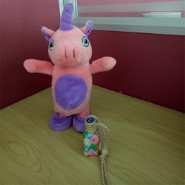 Electric plush walking and recording unicorn upgraded version dolls children's educational toys