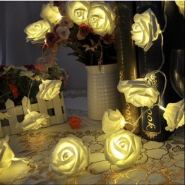 HOT SALE 2M/3M/4M/5M/10M Battery operated LED Rose Flower String Lights for Valentine Decoration