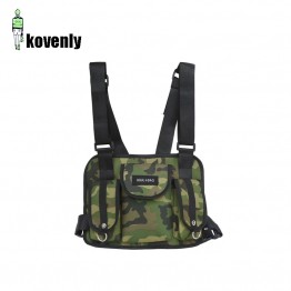 Men Chest Rig Hip Hop Street wear Unisex Cool Functional Tactical Chest Bag Cross Waist Bag Nylon Backpack