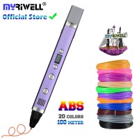 1.75mm ABS/PLA DIY LCD Screen USB Charging 3D Printer Pen Filament Creative Toy Gift For Kids Design