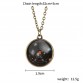 New Arrival Galaxy Planet Glass Ball Pendant Necklace Silver Brass Chain Luminous Jewelry