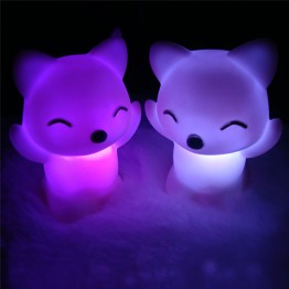 7 Changing Colors Lovely Fox Shape LED Night Light Birthday Gifts