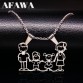 Silver Color With Lovely Boy And Girl Pendant Choker Necklace For Women