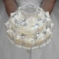 Custom Cream Ivory Artificial Flowers Bridal Bouquets Stunning Crystal Stitch Bridesmaid Wedding Bouquets