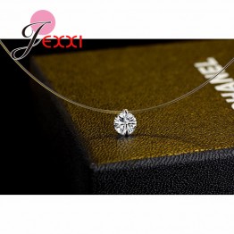 Austrian Crystal Sterling Silver Pendant Necklace