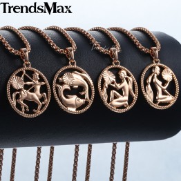 12 Constellation Zodiac Sign Pendant Necklace for Women