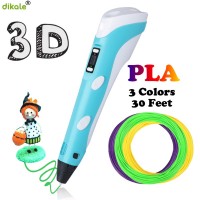 2nd Generation LED Display Screen 1.75mm PLA DIY Smart 3D Drawing Printer Pen