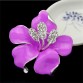 Enamel Brooch Rhinestone Crystal Lily Flower brooches Jewelry Birthday Gift