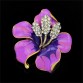 Enamel Brooch Rhinestone Crystal Lily Flower brooches Jewelry Birthday Gift